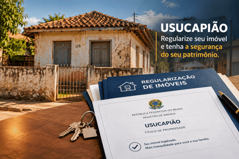 Casa antiga com documentos de regularização de imóvel por usucapião